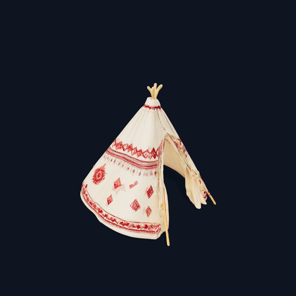 Decorative Tipi Tent D Model Pack